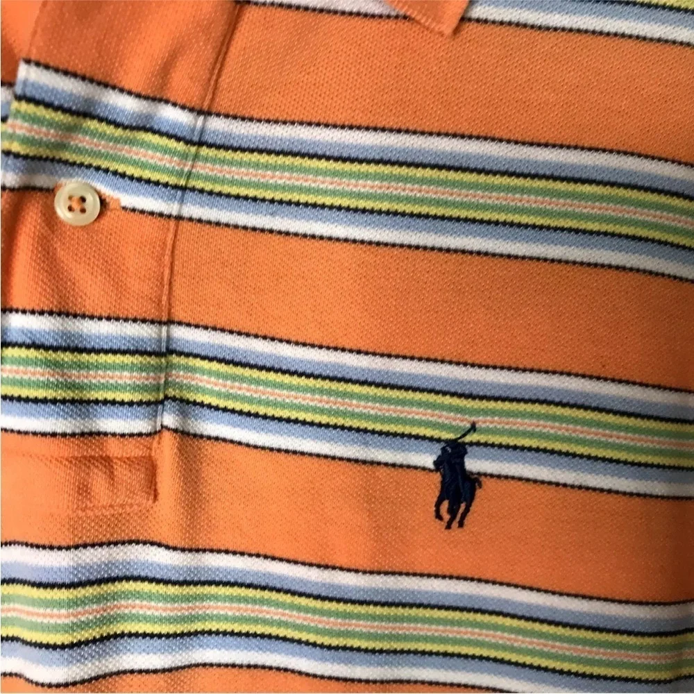 Lot of 2 Polo Ralph Lauren Golf Shirt Short Sleeve/ Long Sleeve Orange Size M